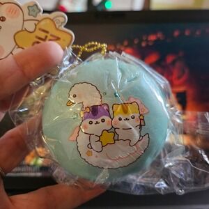 Poli Squishies Sugar Bun Hamster Squishy Swan Aqua Blue Bread Slow Rising New